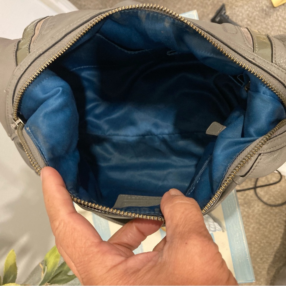 Coach Kristin Spectator Gray Python Croc Embossed - image 7